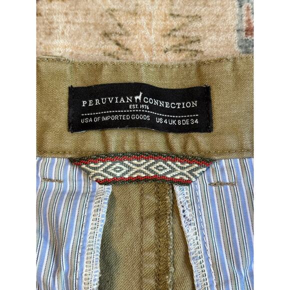 Peruvian Connection Women's Tan Khaki Straight Leg Pants Size 4 Trousers - Picture 3 of 10